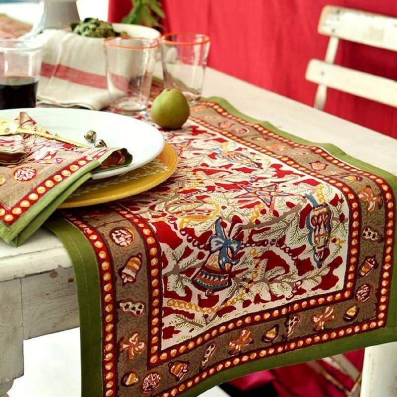 Noel Handmade Floral Table Runnner, 90" x 16"