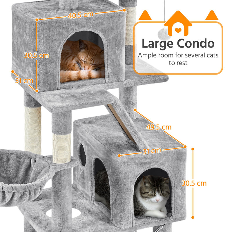 181.5cm Height  Cat Tree, Light Grey