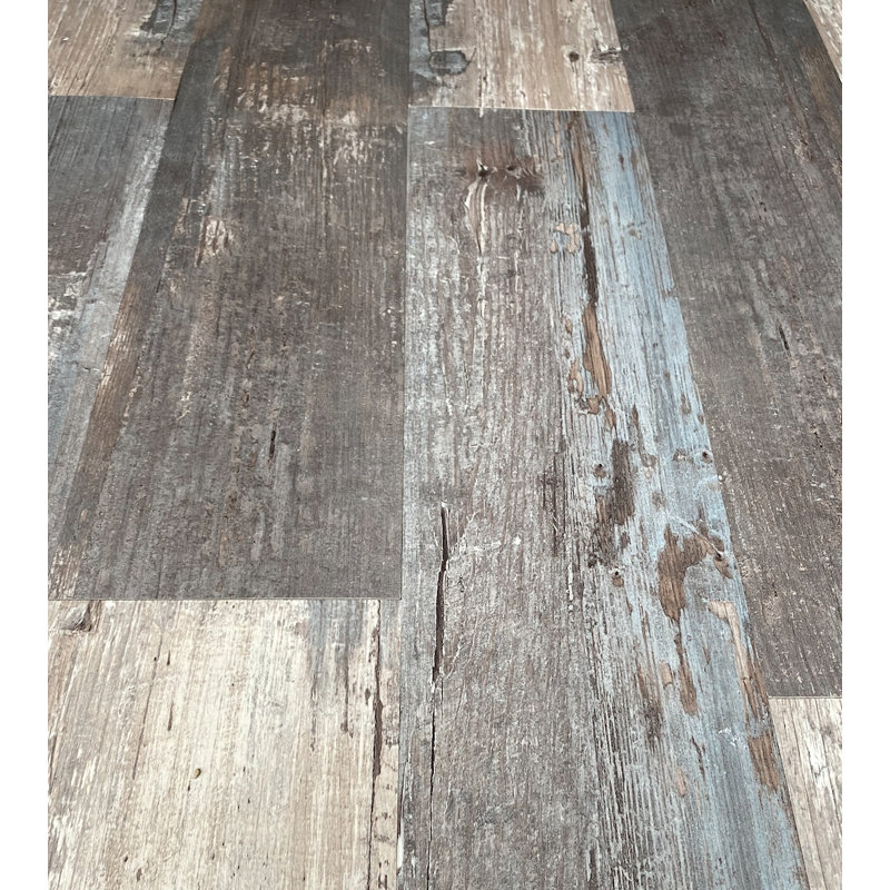 Colors Glue Down Floor and Wall DIY Multi-Tonal Style 6" x 36" x 2mm Luxury Vinyl Plank, Rumba