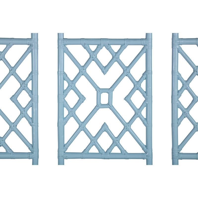 Camden Open-Frame Headboard, King, Pool Blue