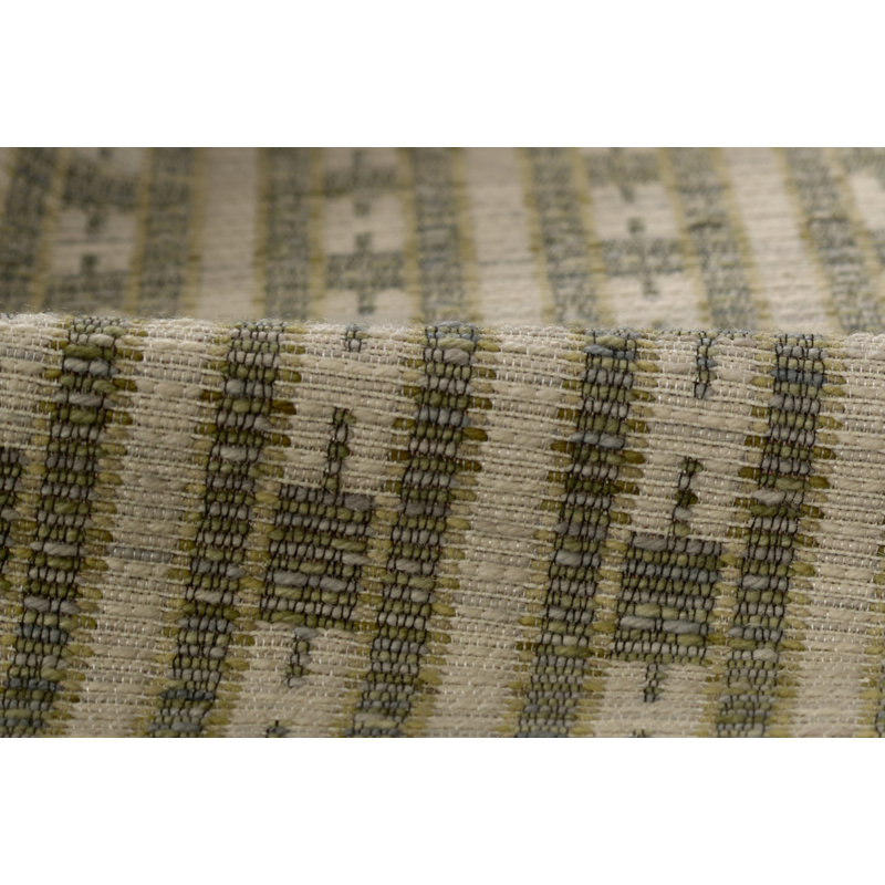 Dougall Striped Wool Blend Green Area Rug 2'7" X 4'11", 2'7" X 4'11"