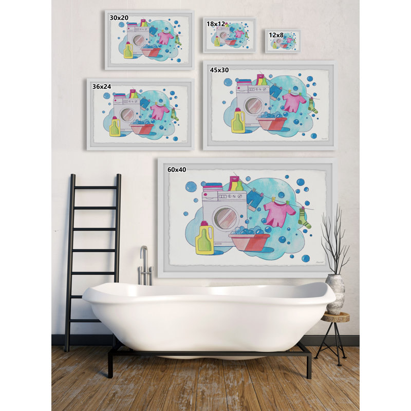 I Love Doing Laundry - Peinture avec cadre, H 30 po x l 45 po x P 1,5 po