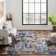 Wool Abstract Area Rug in Blue
