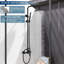 Ensemble de robinet de douche à pluie avec douche à main 8 po noir mat-93547068-93547071