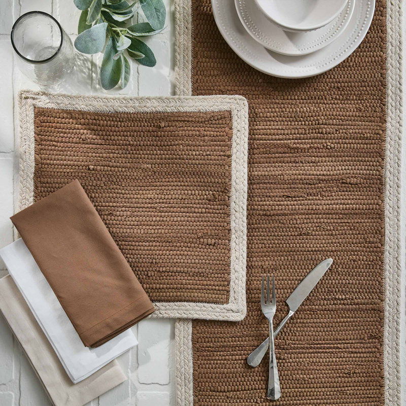 Dune Pebble Table Runner, 54" L x 14" W, Brown