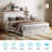 Full Size Murphy Bed Cabinet with Tri-fold Mattress & Charging Station, White-2113823481