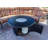 Speedway Round Aluminum Propane Smokeless Fire Pit Table with Hidden Fuel Tank