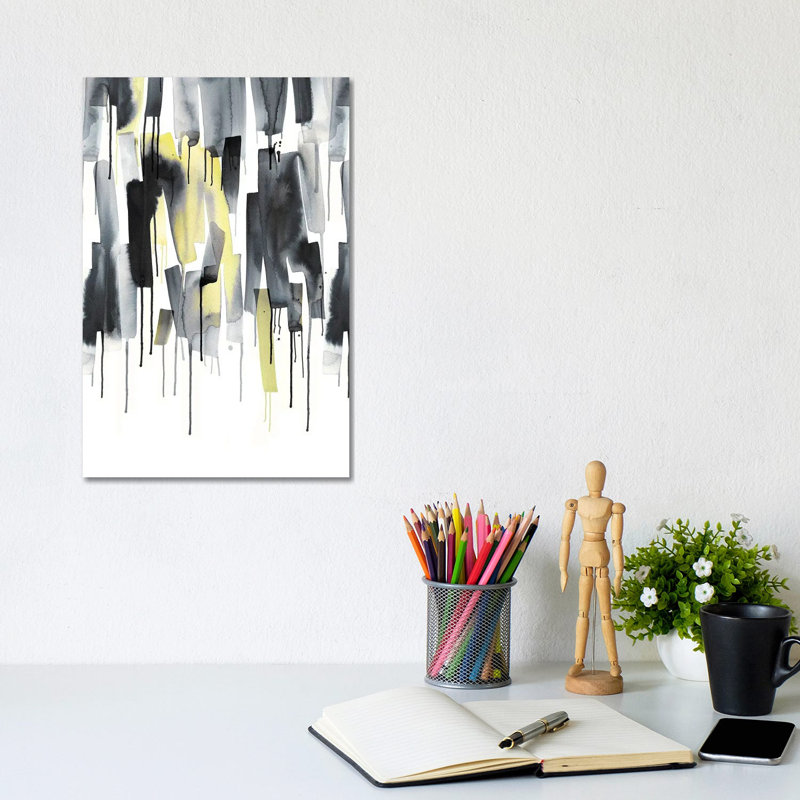Watercolour Stripes Ultimating Grey - Wrapped Canvas Art Prints - Wrapped Canvas Gallery-Wrapped Canvas Giclée