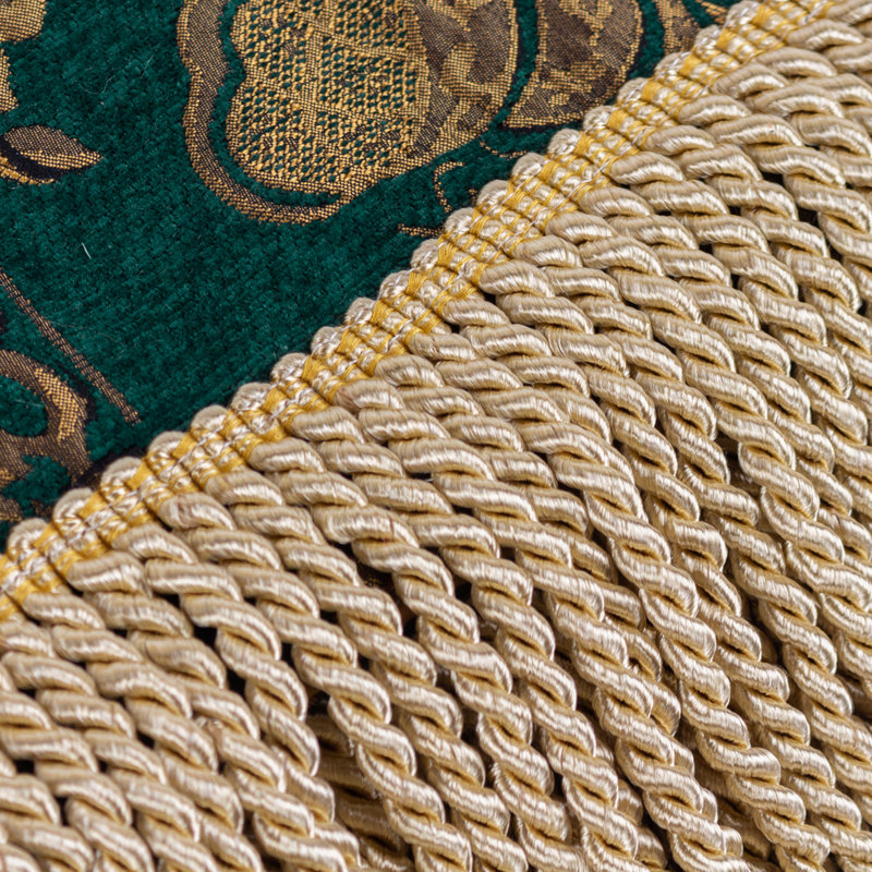Shiraz Floral Damask Throw, 130 x 175 x 1cm, Emerald
