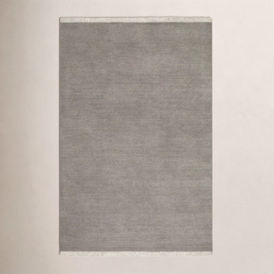 Clio Hand-Loomed Beige Wool Rug