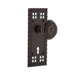 Craftsman Plate with Decorative Keyhole and Meadows Door Knob