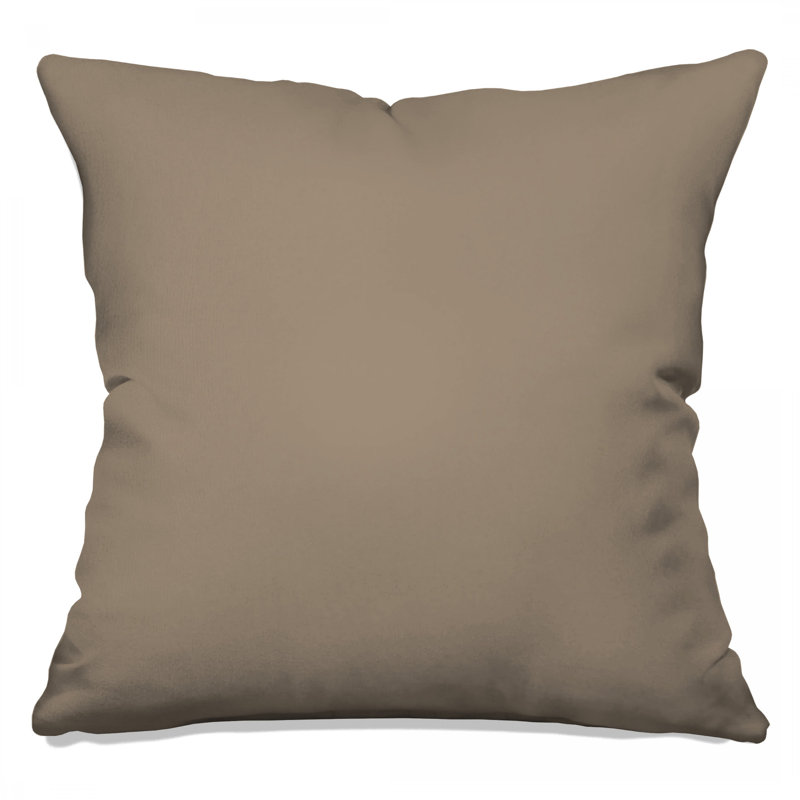 Coussins décoratifs à double face de couleur unie beige uni, 14 X 14 pouces