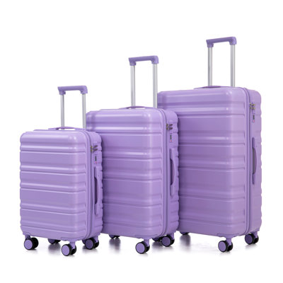 20 po / 24 po / 28 po 3 pièces / ensemble en valise à roulettes ABS, valise de transport, serrure à combinaison