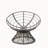 41.5" Ergonomic Wicker Chair With 360° Swivel, Thick Cushion, Iron Frame-2026830711