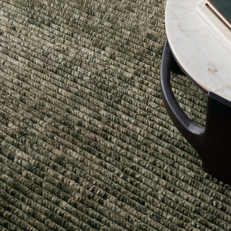 Jaipur Living Alpine ALP07 Handknotted Solid Green Area Rug (9'X12'), Rectangle 10' x 14'