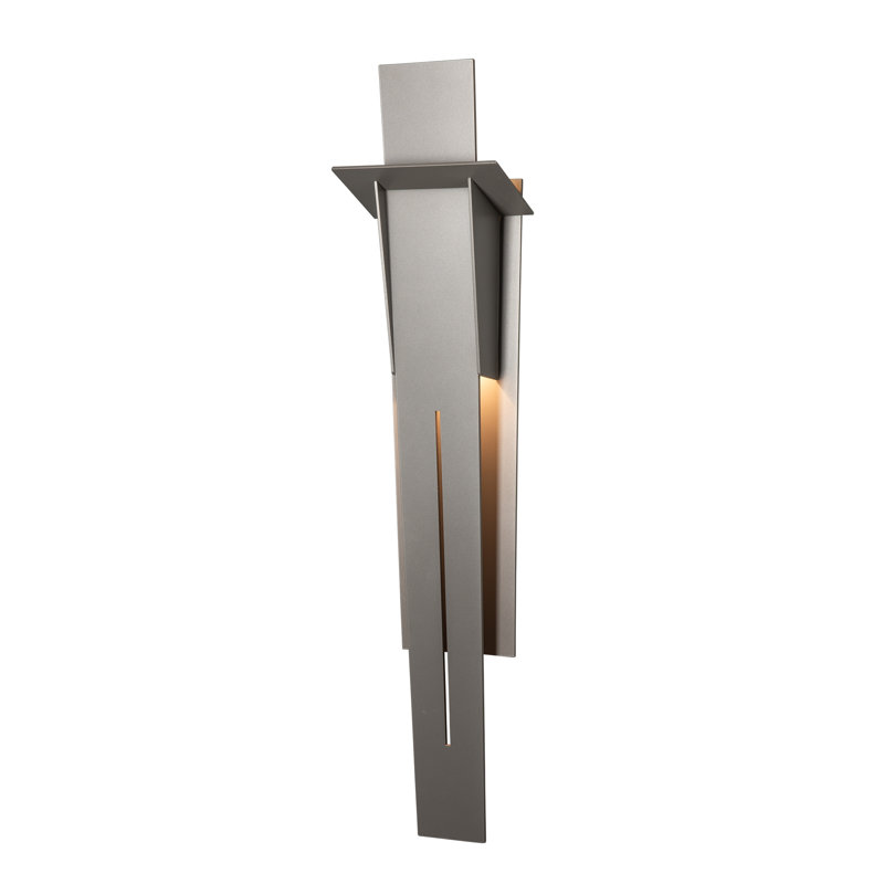 Linea Outdoor Wall Sconce, Coastal Burnished Steel, 31.3" H x 7.1" W x 5.1" D