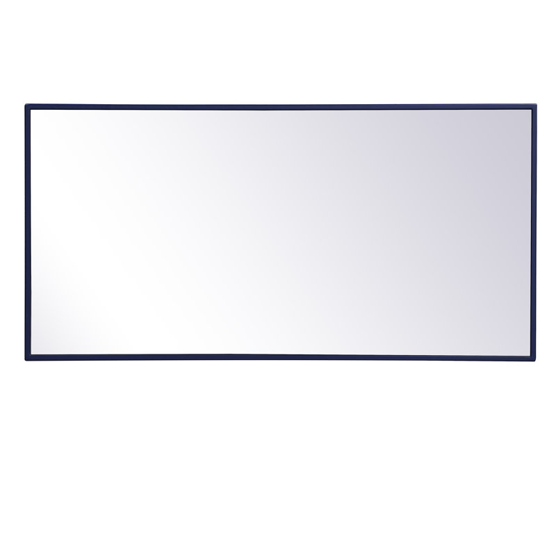 Miroir mural Sabine, 36 po x 18 po, Bleu