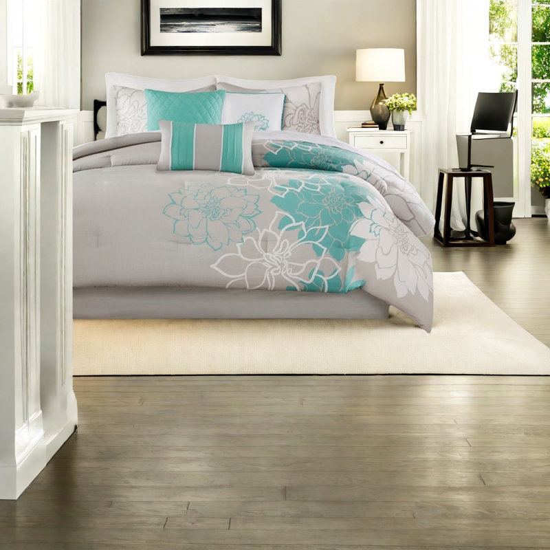 Ensemble de literie en satin de coton luxueux, motif floral, très grand lit, confort pour la maison