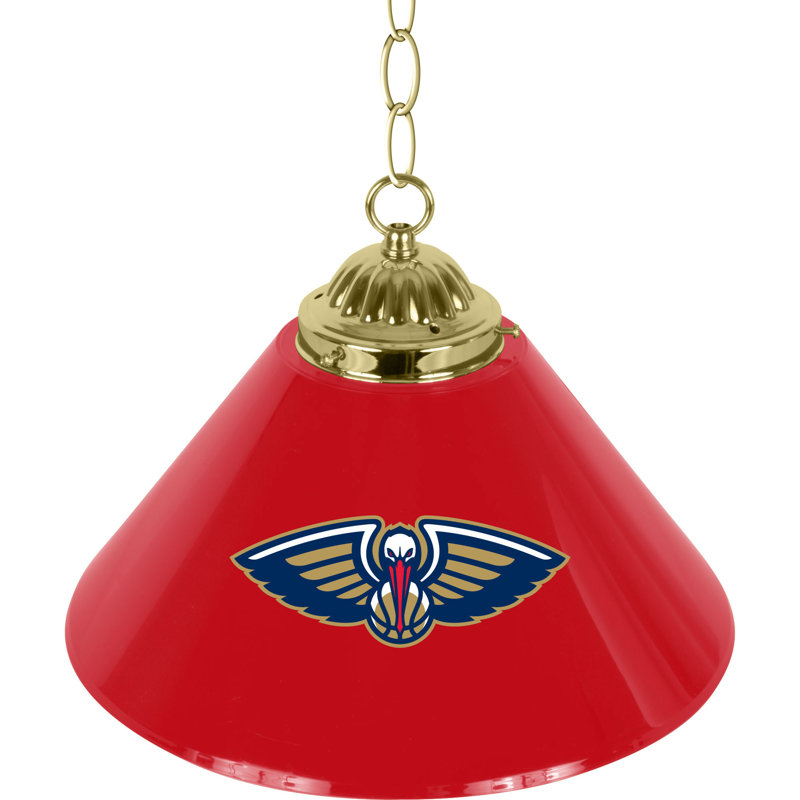 Luminaire suspendu conique à 1 lumière pour table de billard NBA, Pelicans de la Nouvelle-Orléans