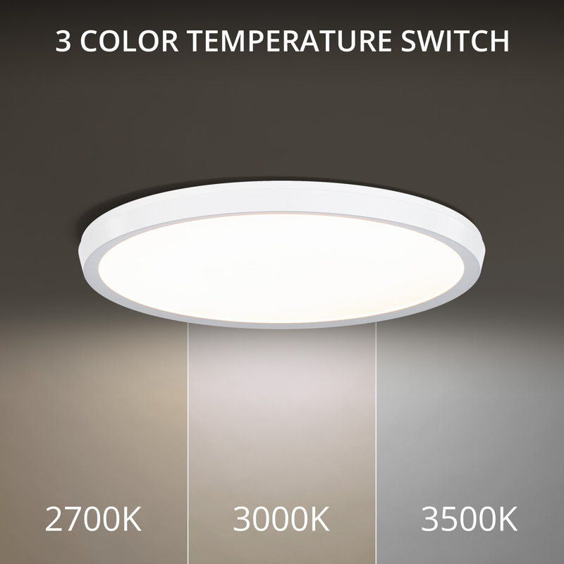 Plafonnier encastré à DEL Argo, Blanc, H 1 po x l 15,5 po x P 15,5 po, 3500K