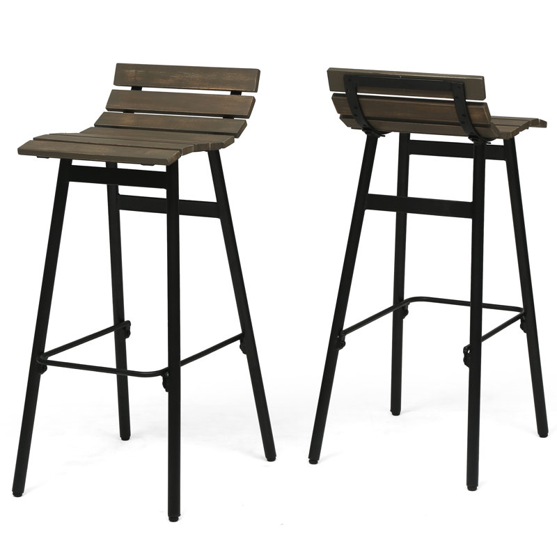 Algoma Counter Stool with Metal Frame, Gray/Black