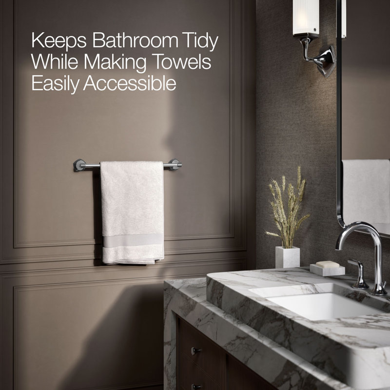 Occasion Towel Bar, Polished Chrome, 2.31" H x 18" W x 3.5" D
