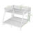 Metal Bunk Bed With Built-In Ladder And Guardrails-1835770454