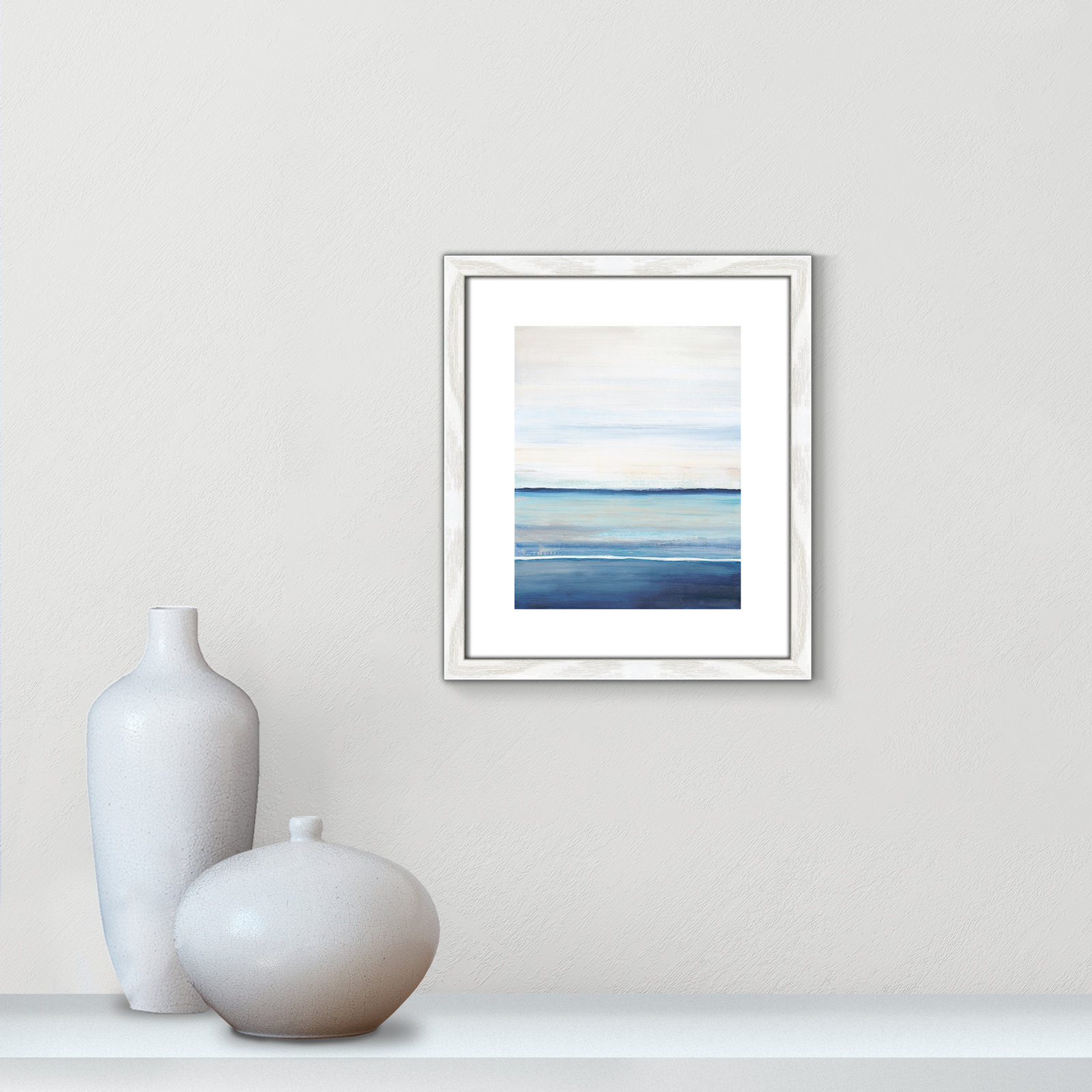 Emmit "Distant Whispers" Print by Filippo Ioco, 15" H x 13" W x 0.75" D, White Wood Framed Paper