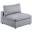 Canapé modulaire 7 pièces gris foncé avec revêtement en velours côtelé, 2 fauteuils d'angle, 3 fauteuils sans repose-pieds rembourrés 7 pièces pour le salon