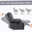 Grand fauteuil inclinable manuel en tissu pour le salon, gris-2030200434