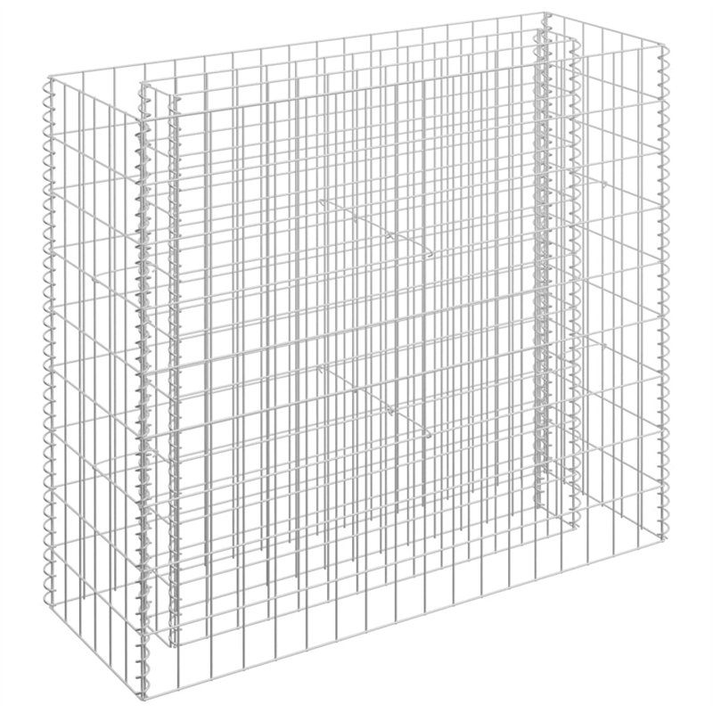 Gabion raised bed galvanized steel 180 x 50 x 100cm, 90cm H x 90cm W x 30cm D