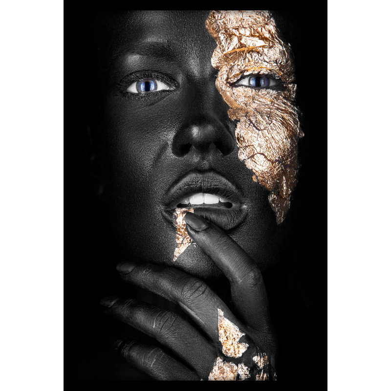 Noir Goldest - No Frame Rectangle Print, Black Frame, 135cm H x 90cm W x 10cm D