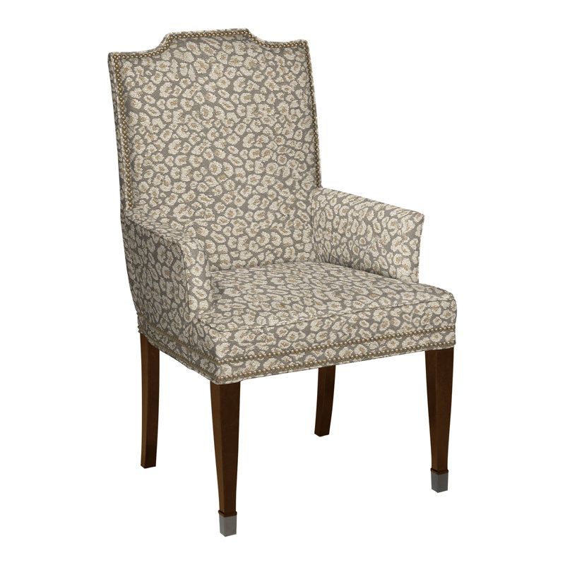 Travis By Michael Weiss Upholstered Arm Chair, Casa Blanca, Callaloo Cotton, Yes