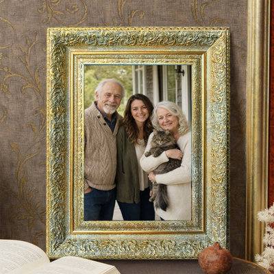 Antique Gold 3 PCS Ornate Picture Frame for 11" x 14" Photos and Everyday Photo Display