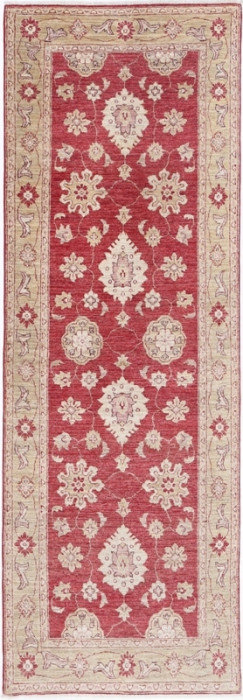 One-of-a-Kind 3'5"x10'3" Area Rug in Red/Beige/Brown/Lavender blush
