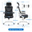 High Back Mesh Swivel Ergonomic Task Office Chair with Flip-Up Arms-1302904797