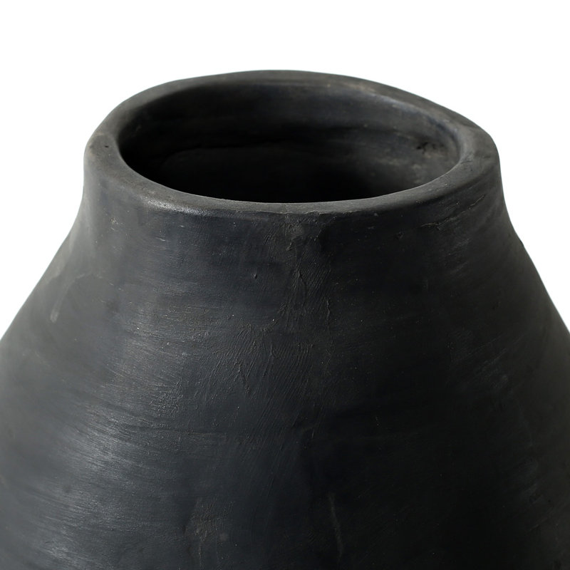 Approx.16" Earthy Gray Pottery Vase Cone-Shaped