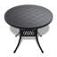 Ensemble de salle à manger 5 pièces en fonte d'aluminium avec structure noire, comprenant 4 chaises pivotantes et une table ronde de 39,37 pouces-714292023