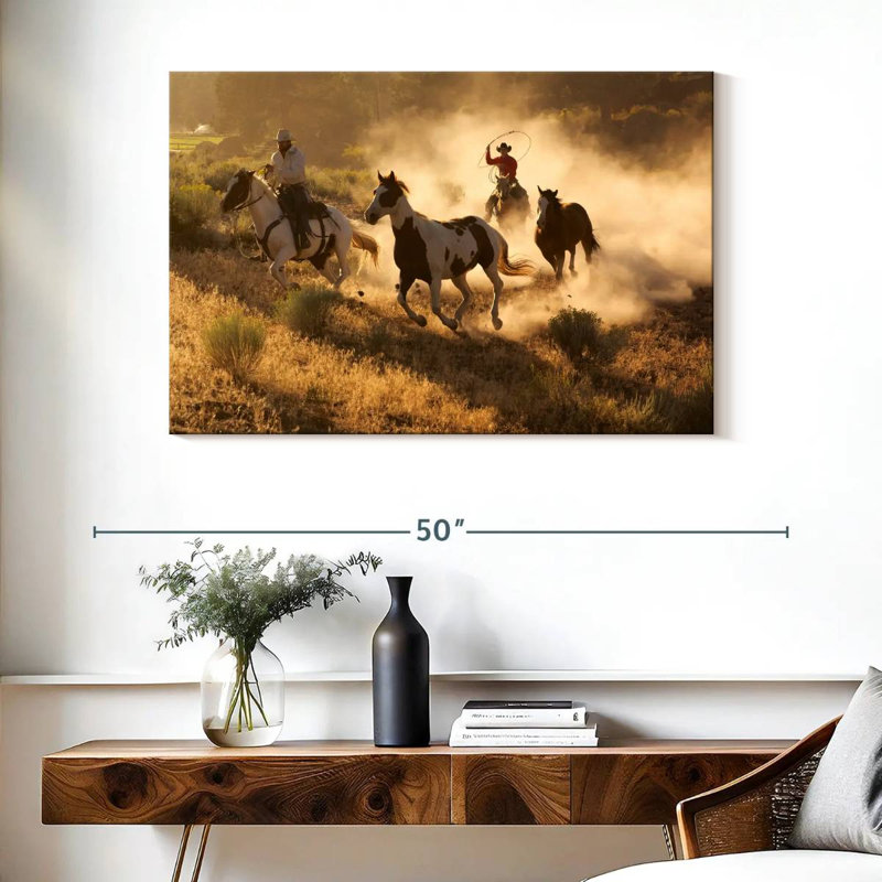 Cowboys de l'Ouest Lelar, H 26 po x l 39 po