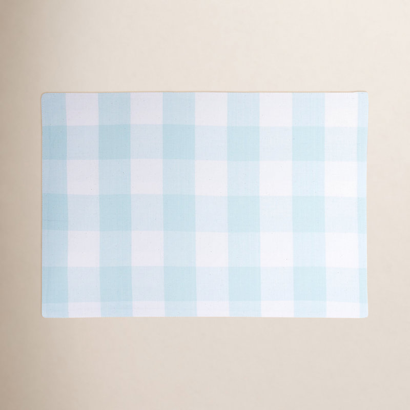 Loa 6 Piece Cotton Placemat Set, Light Blue