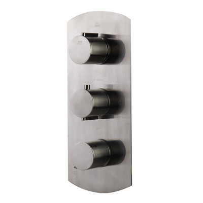 Concealed 3-Way Thermostatic Valve Shower Mixer with Round Knobs