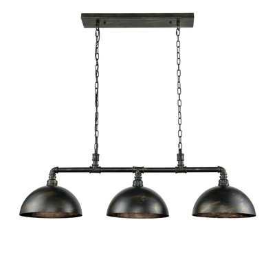 Mulvaney 49'' Wide 3-Light Linear Chandelier - Black