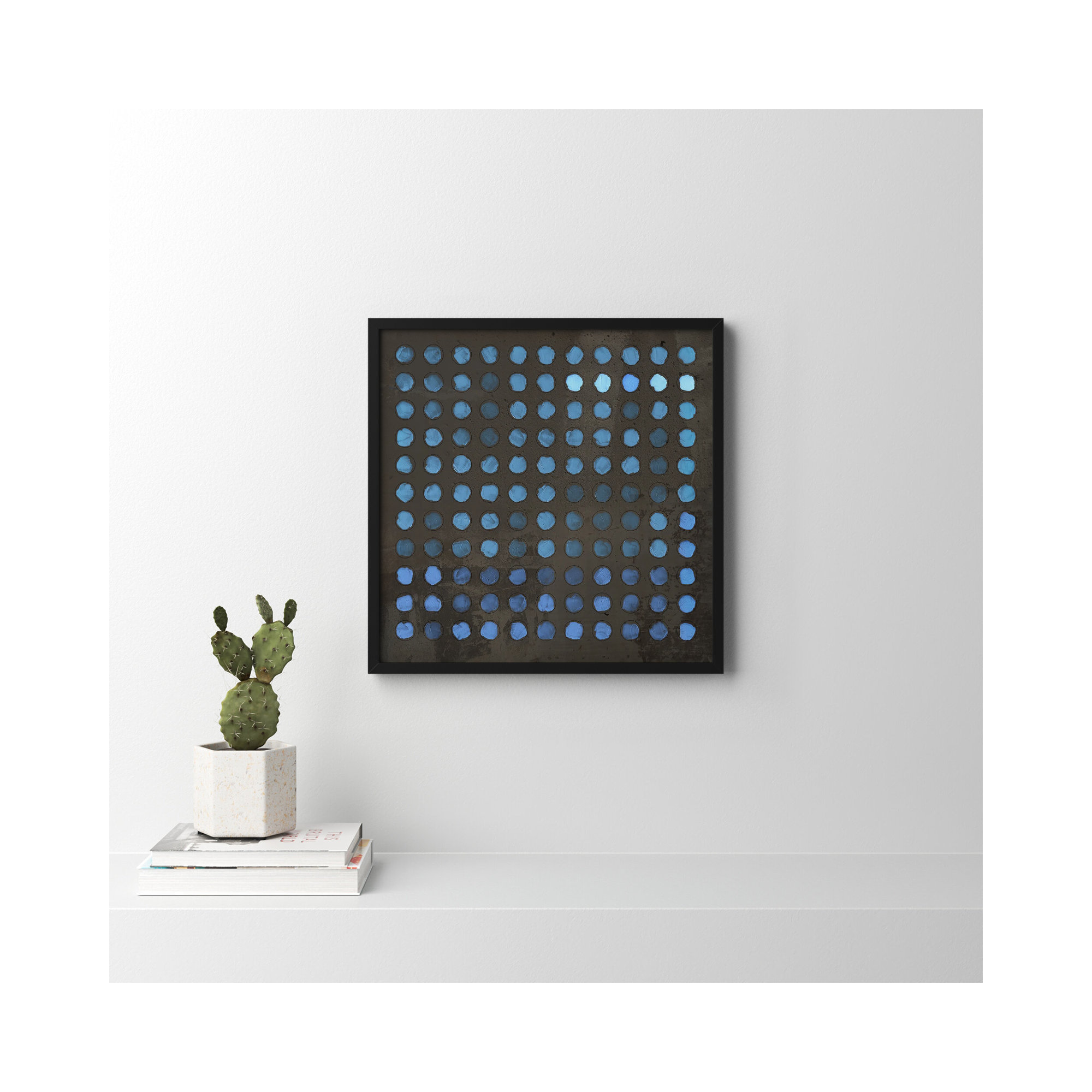 Squared Circles 5 by Jacques Pilon, Black, 24" H x 24" W x 1.25" D