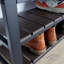 Spalding 2 Shelf Black PU Hallway Shoe Storage Bench