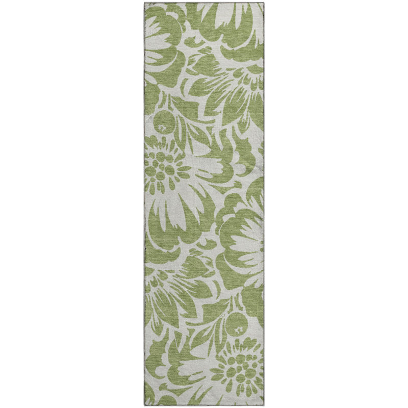 Tapis de qualité supérieure lavable à la machine 8 pi x 10 pi Cerrito AMF551 Aloe, Tapis de couloir 2 pi 3 po x 7 pi 6 po