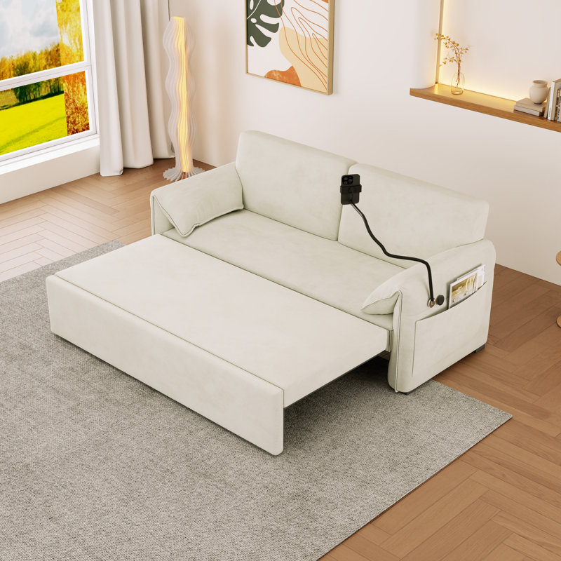 Folding Sofa Bed, Beige