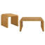 Ensemble de tables basses et tables de bout de style Mid-Century moderne en rotin tissé