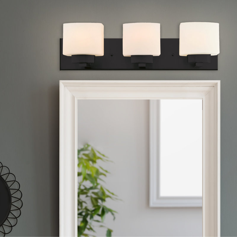 Adelie Dimmable Vanity Light, Matte Black, 3