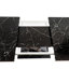 Table de salle à manger extensible carrée moderne, plateau en marbre noir et acier, capacité de poids de 220 lb, extensible, plateau de table imprimé, métal, paquet de 97,44 lb-208179334-208179332-208179328