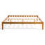 Cadre de lit plateforme moderne Bilal 40,6 cm (16 po) de hauteur en bois massif, assemblage à tenon et mortaise, montage sans outil, jaune-brun-30790208-30790209